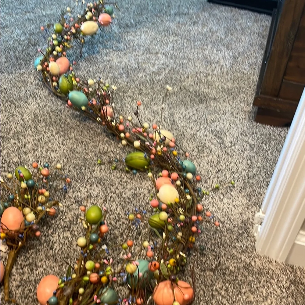 Colorful Easter Egg Garland and Picks Set of 3 items
